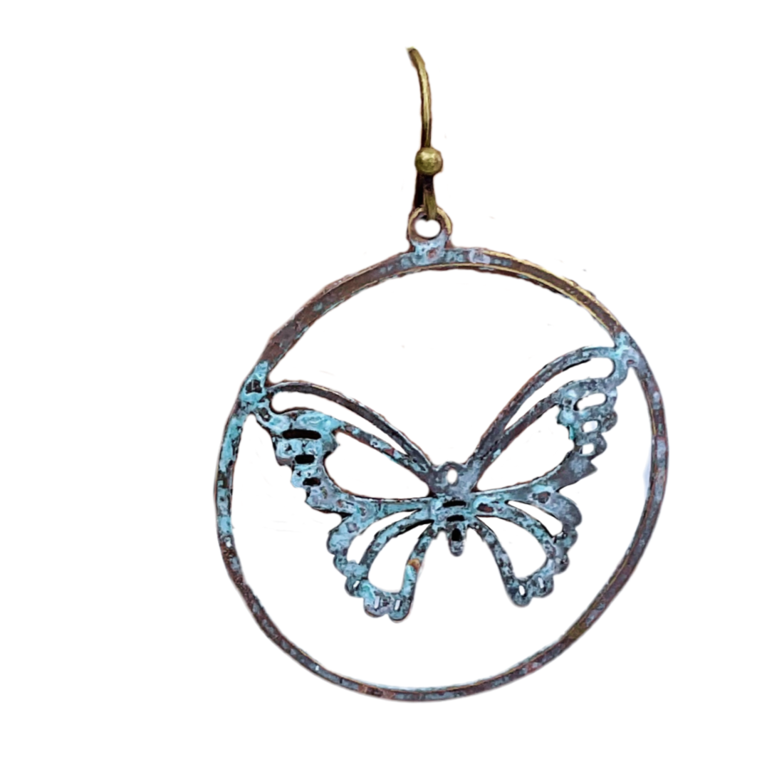 Patina Butterfly Earrings