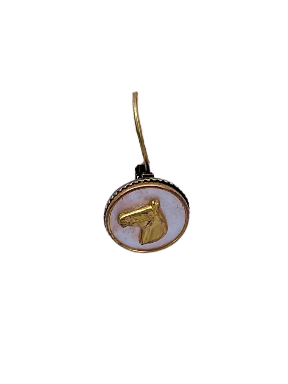 Repurposed Vintage Cufflink Horse Earrings