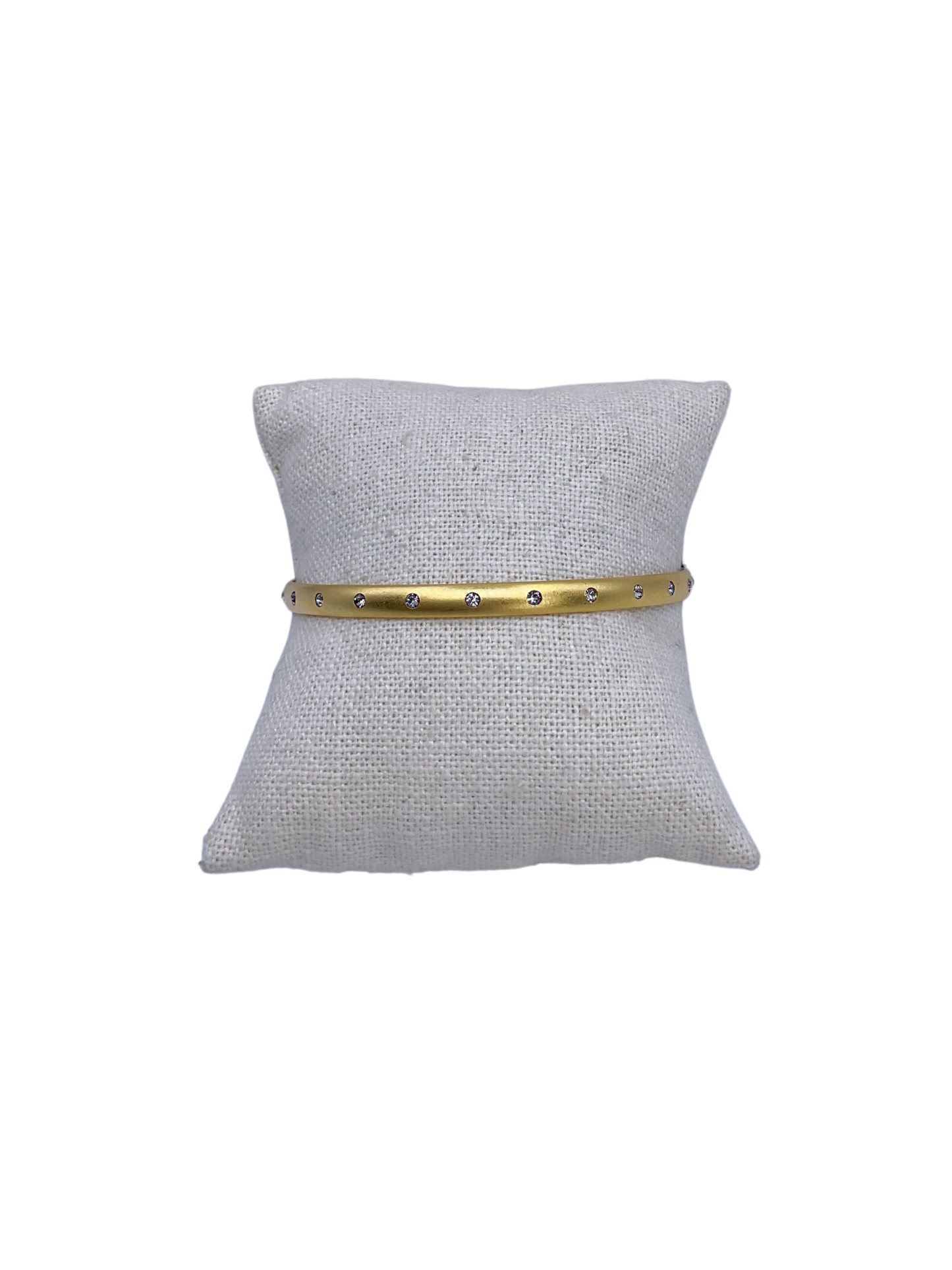 Vintage Gold Bangle with Crystals