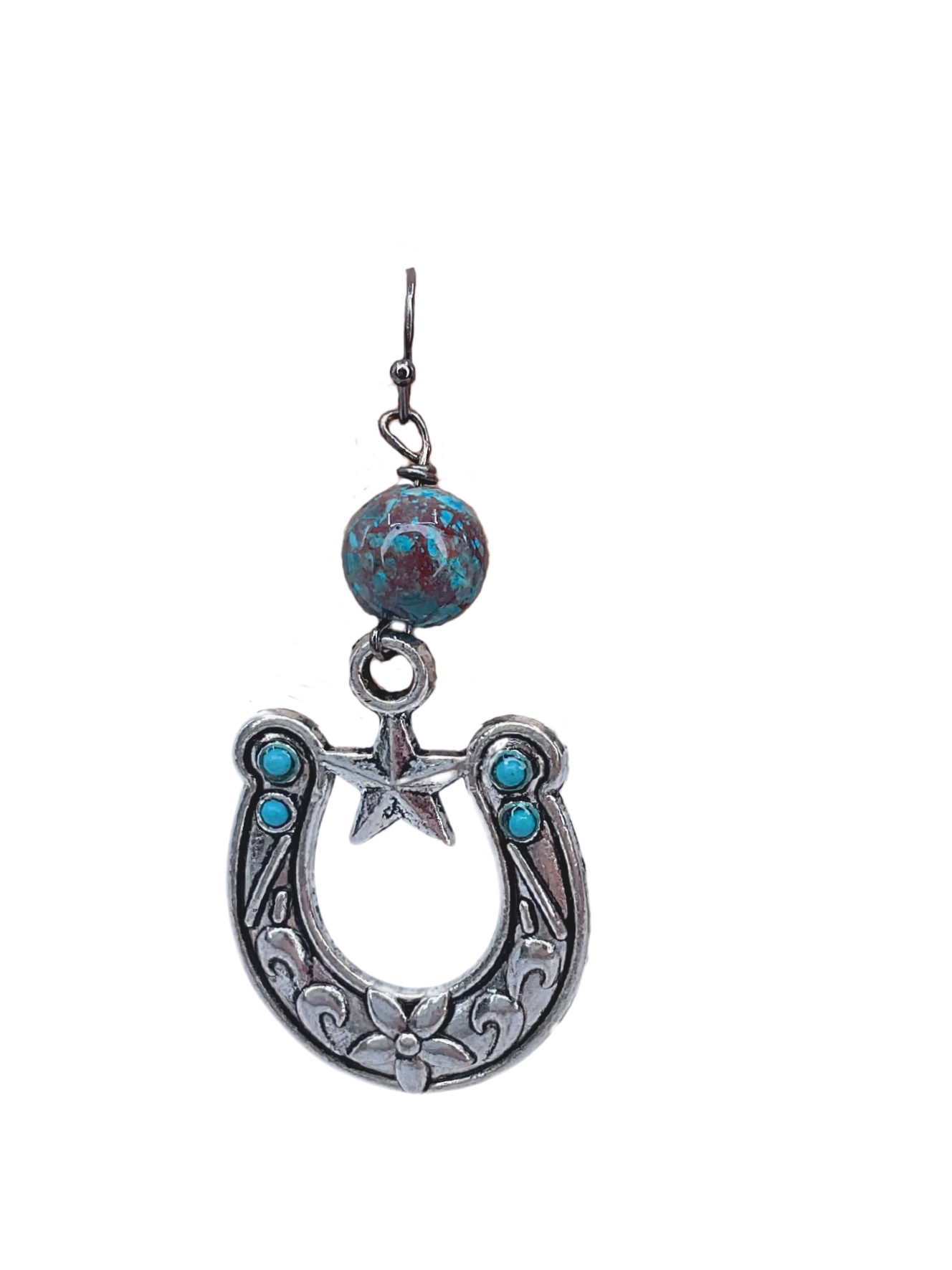 Jasper Horseshoe Earrings