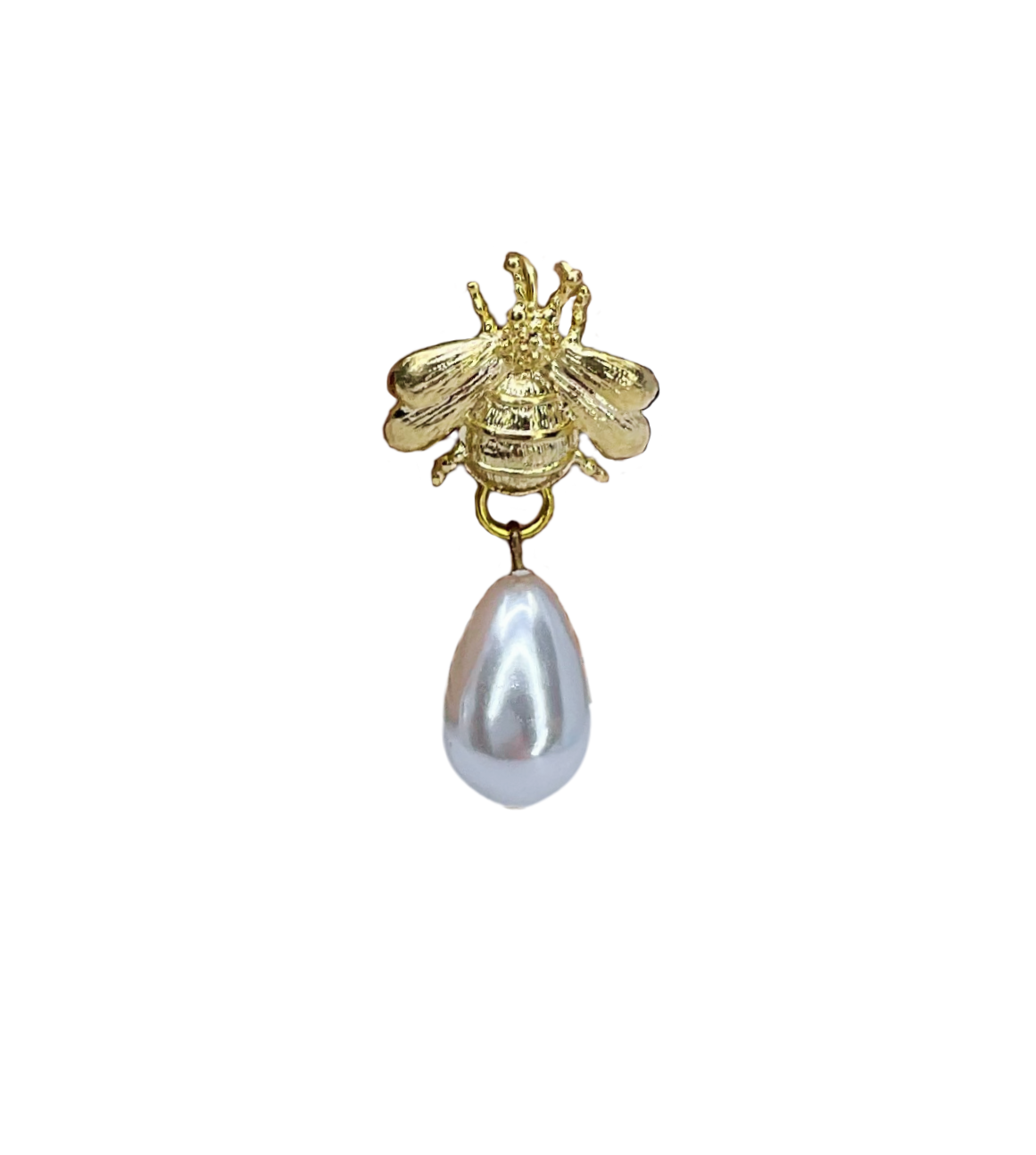 Bee Faux Pear Teardrop Earrings