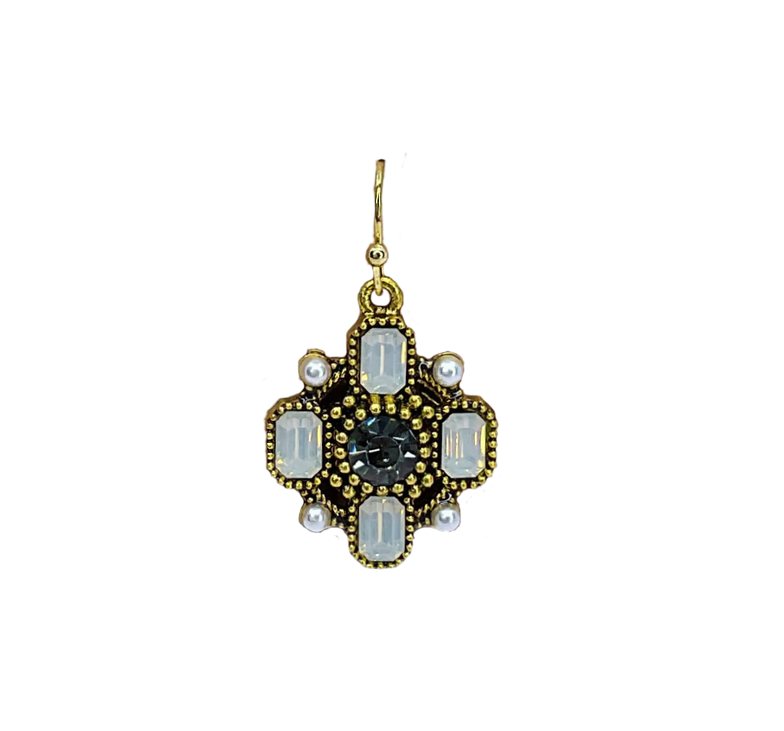 Antique Brass with Moonstone Rhinestones