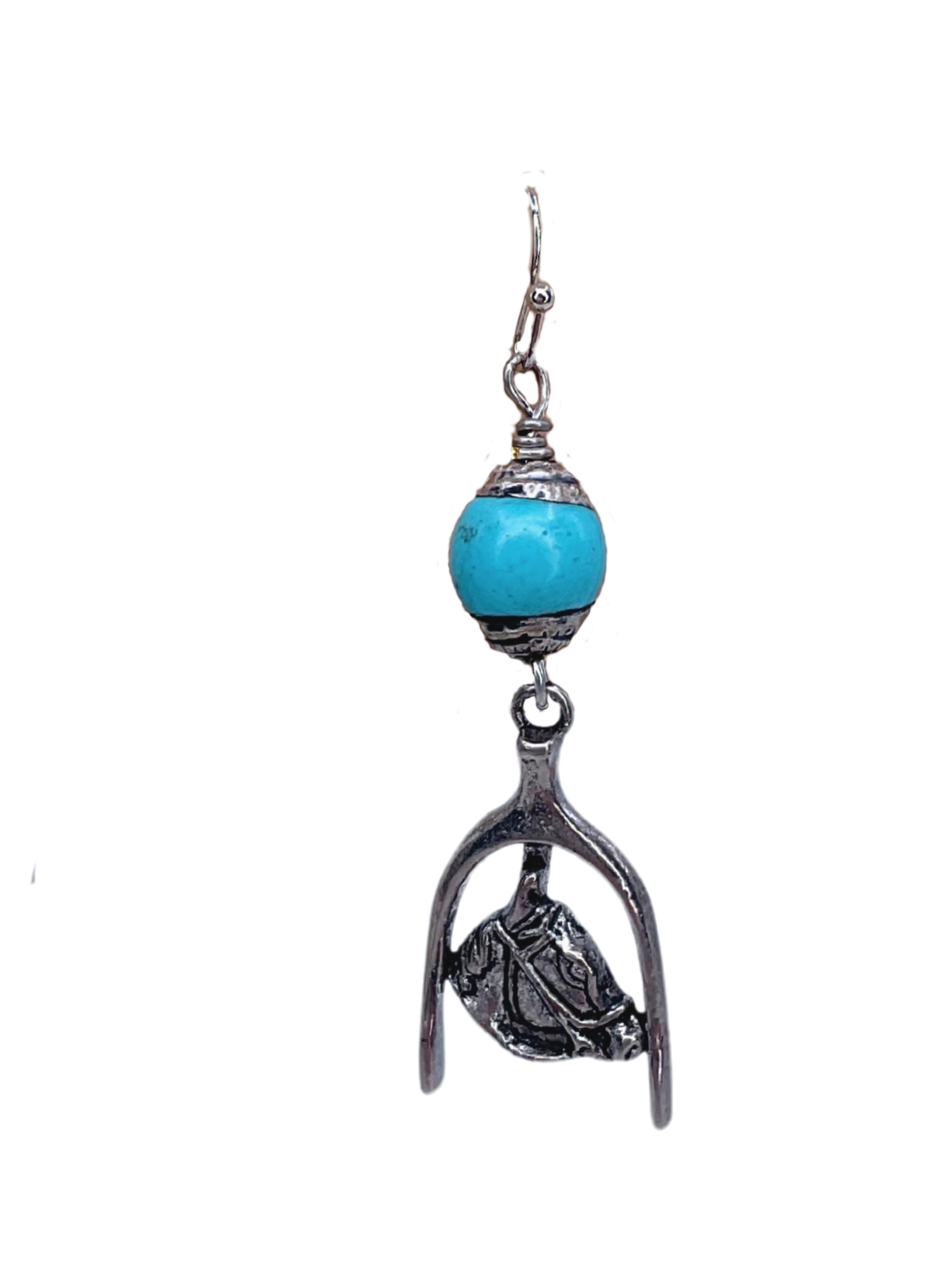 Turquoise Horse Earrings