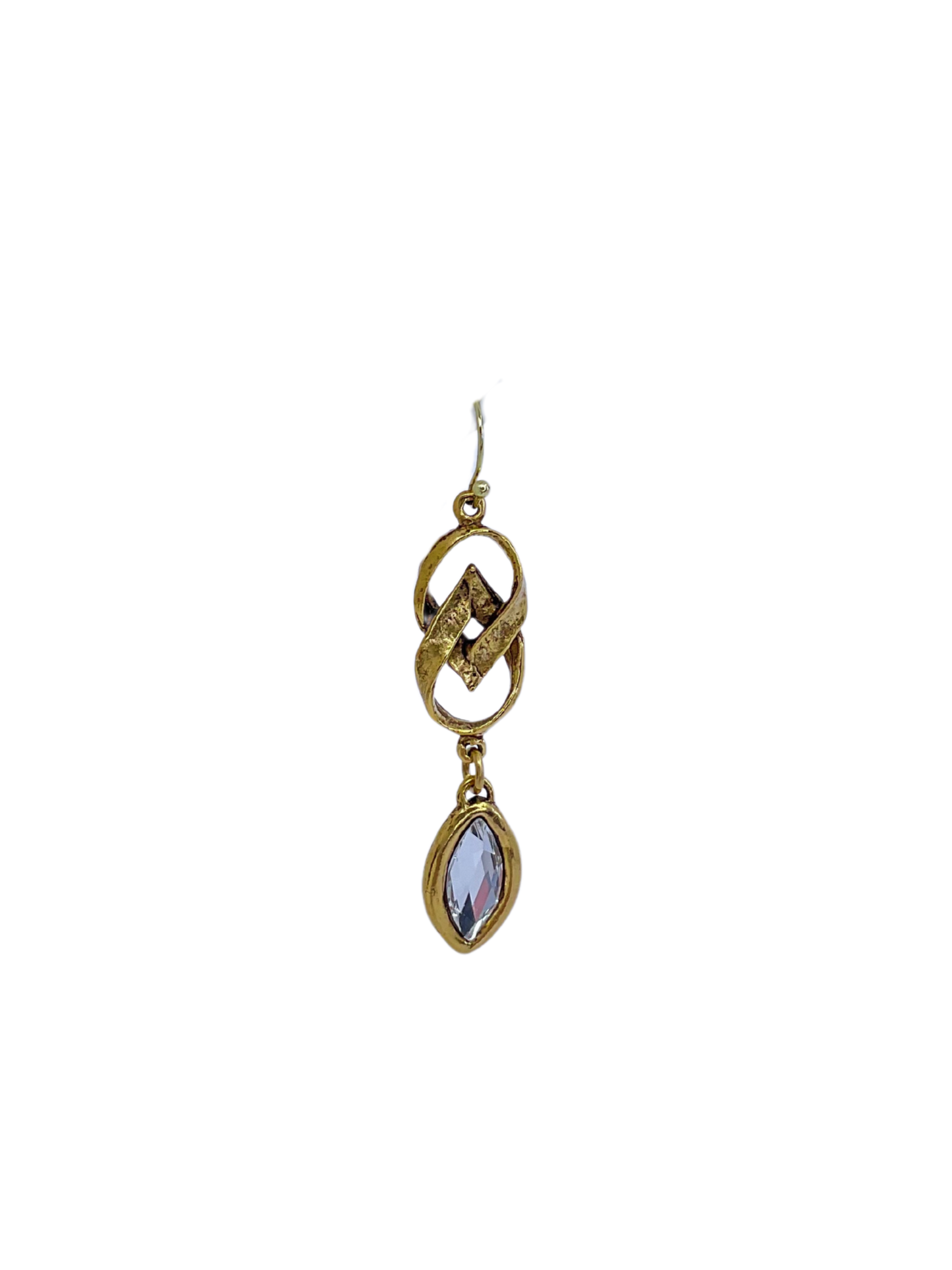 Gold Plated Vintage Reproduction Piece with Clear Swarovski Crystal