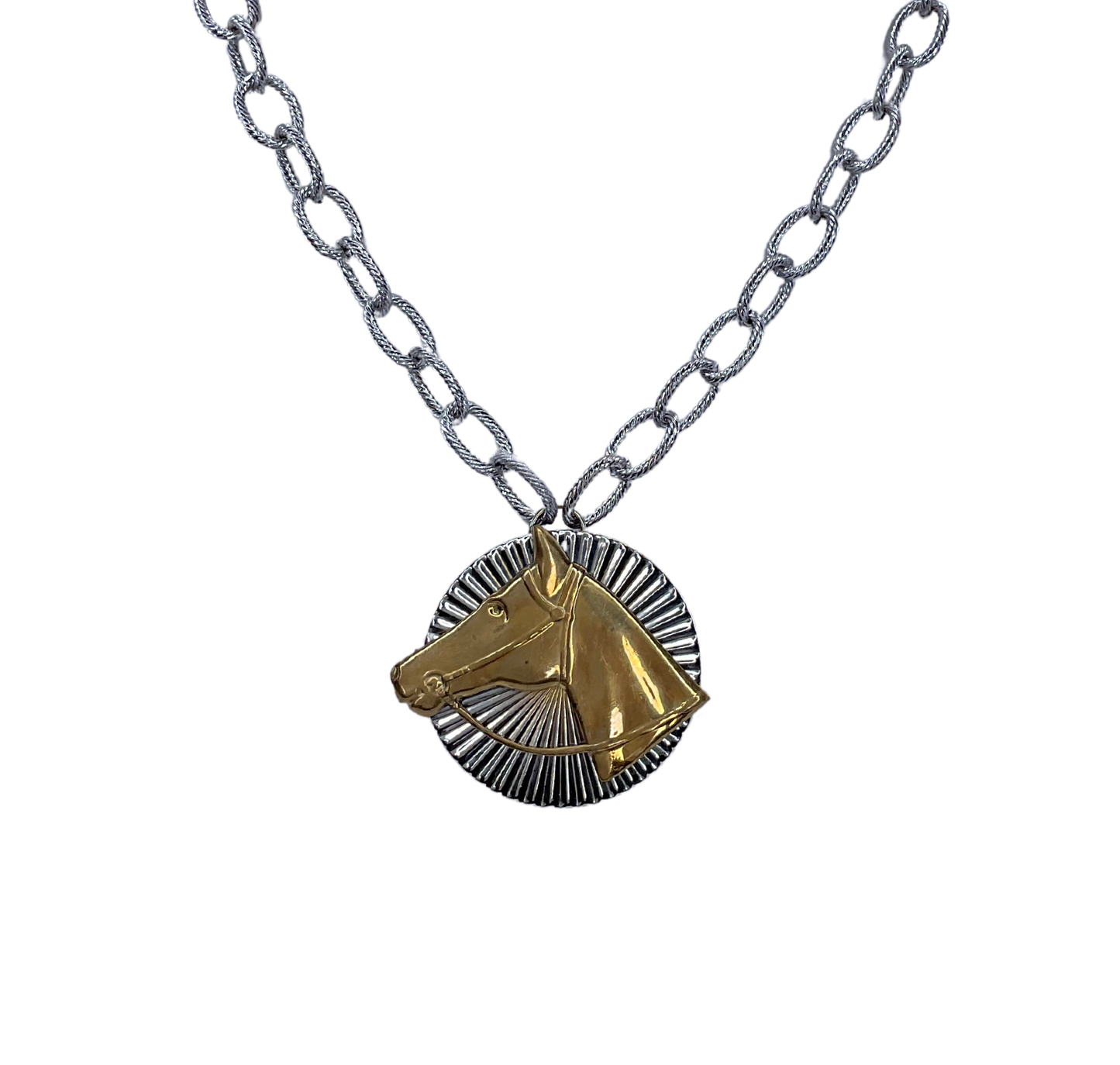 Silver and Gold Plated Horse Coin