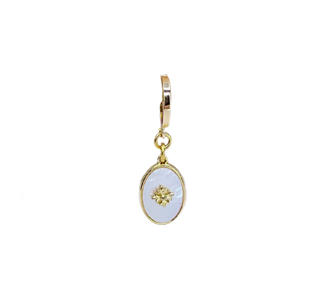 Oval Mother of Pearl earrings