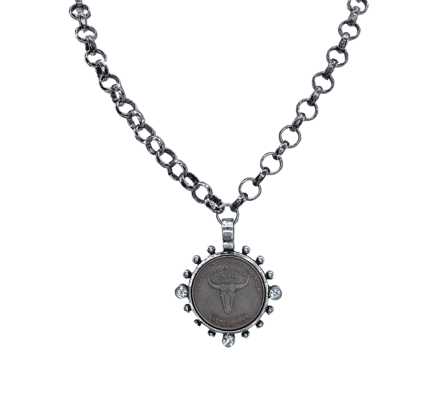 Longhorn Coin Necklace