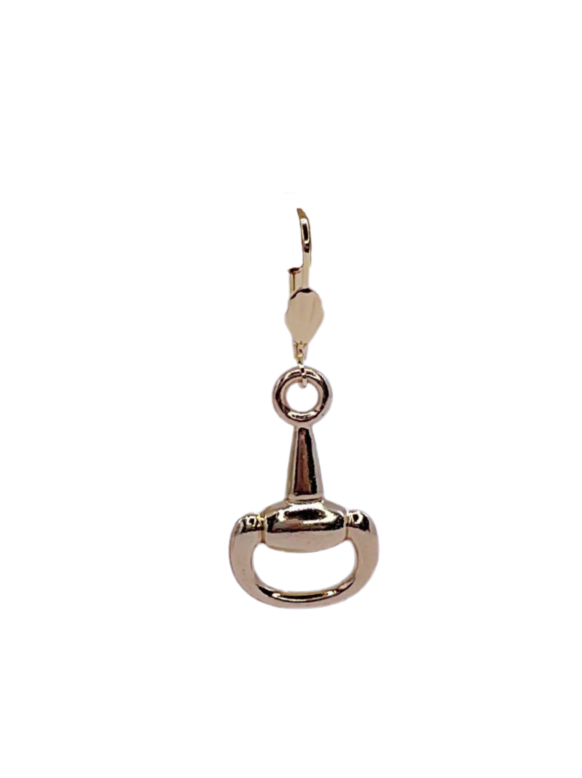 Gold Plated Horse Bit Earrings