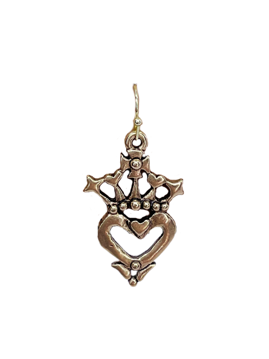Crown Heart Earrings