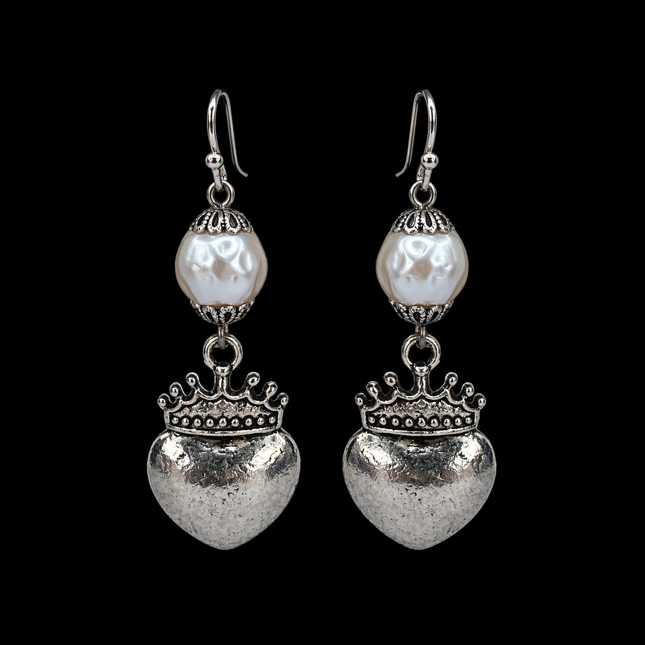 Heart Crown Earrings