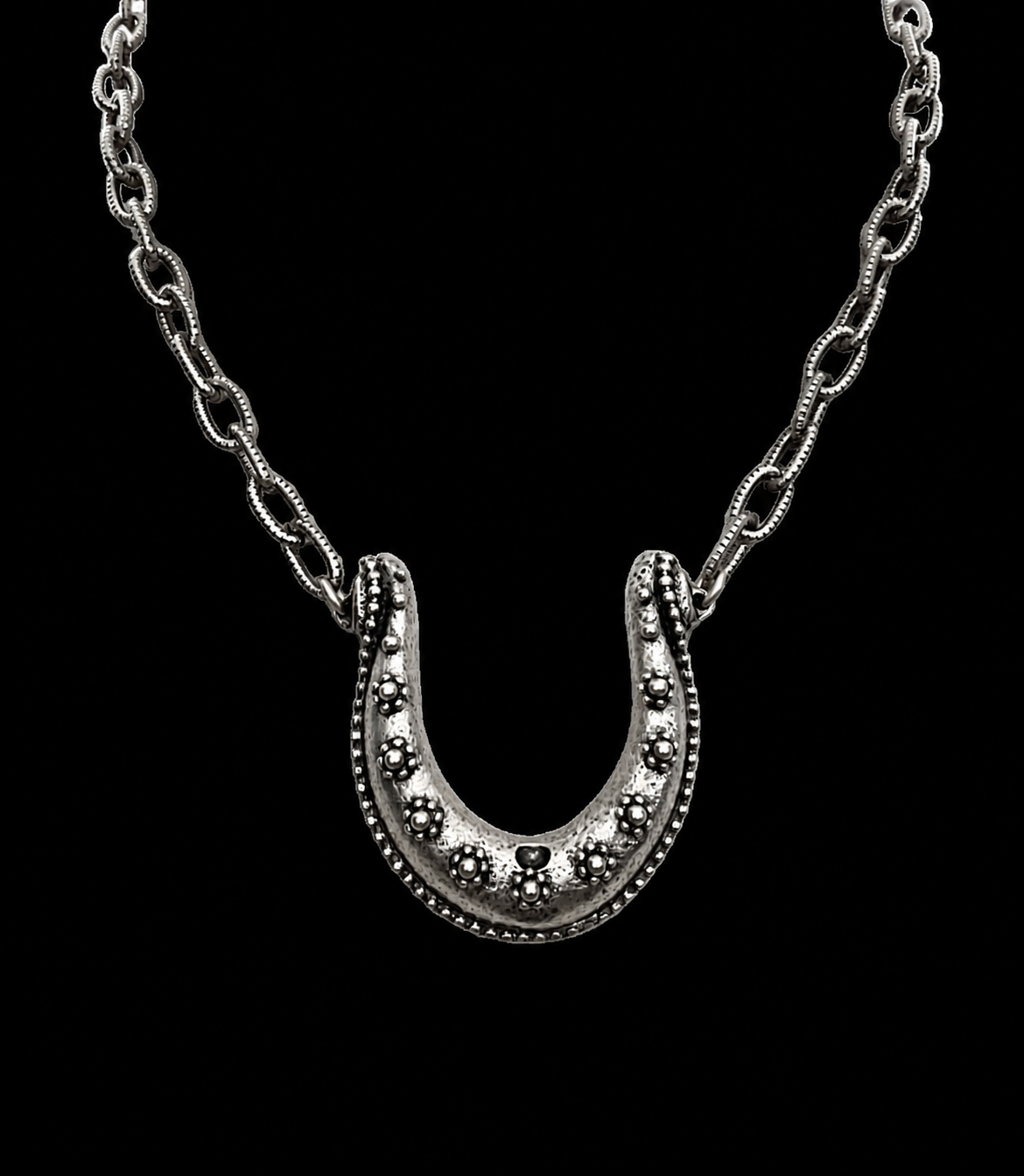 Vintage sterling Plated Reproduction Chain and belt buckle