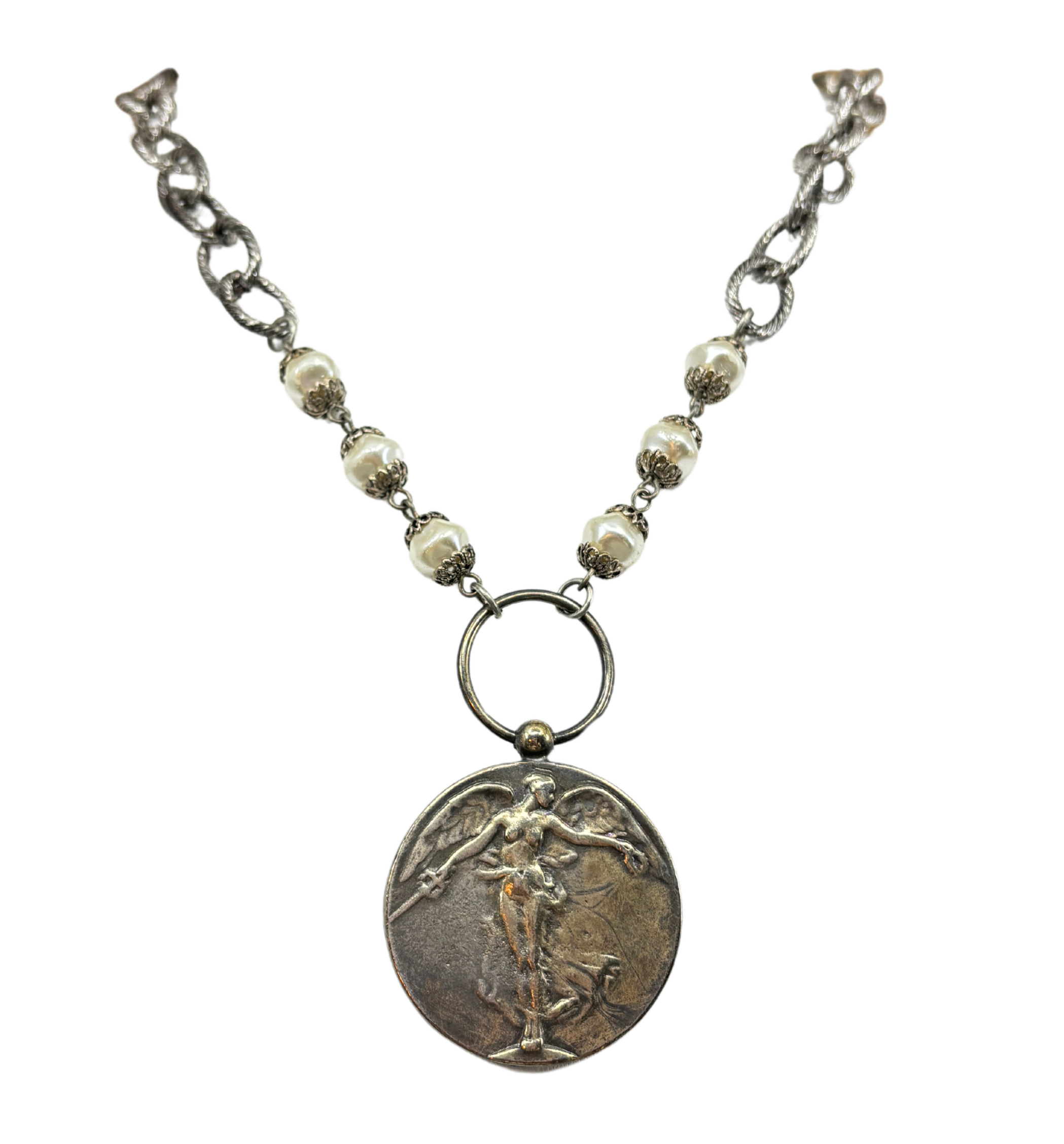 WWI French Victory Medal Necklace