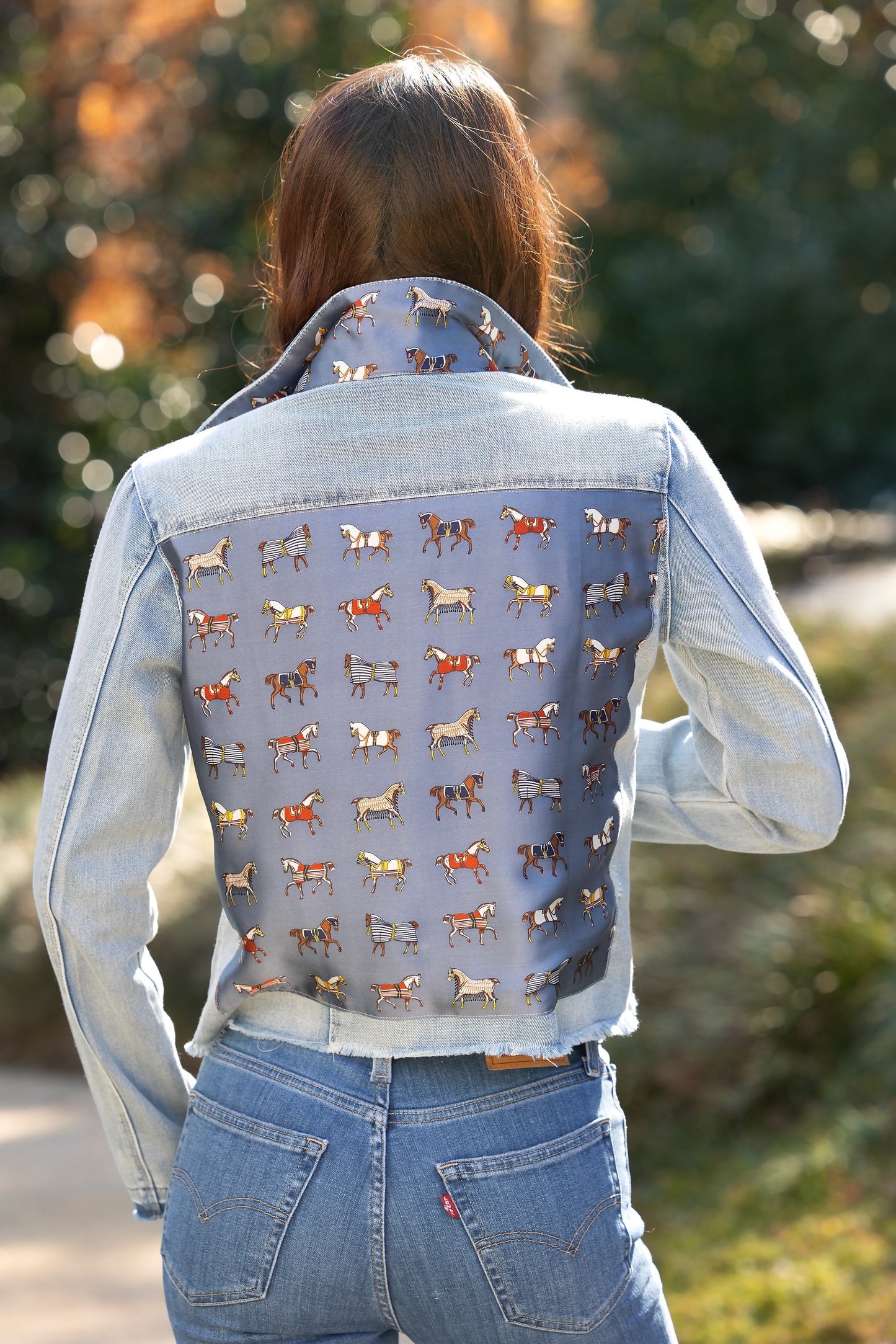 The Light Denim Jacket / Equine Elegance / Slate Blue