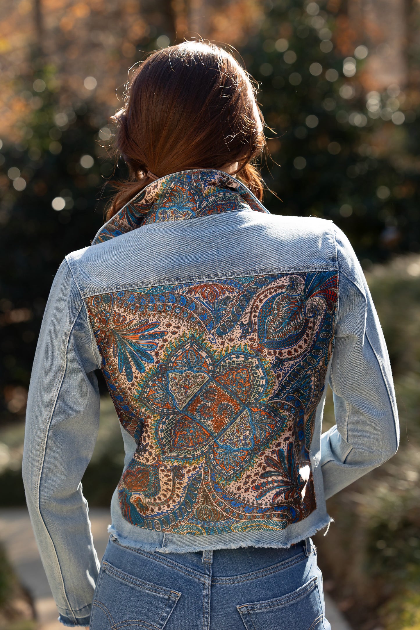 The Light Denim Jacket / Bohemian Paisley