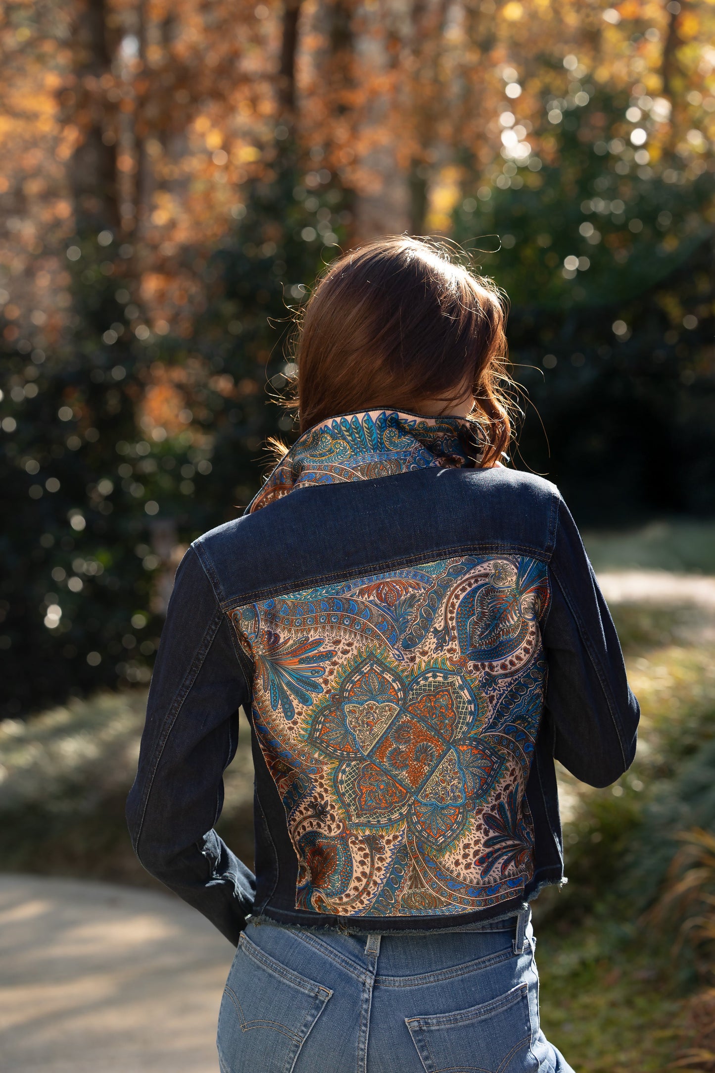 The Dark Denim Jacket / Bohemian Paisley