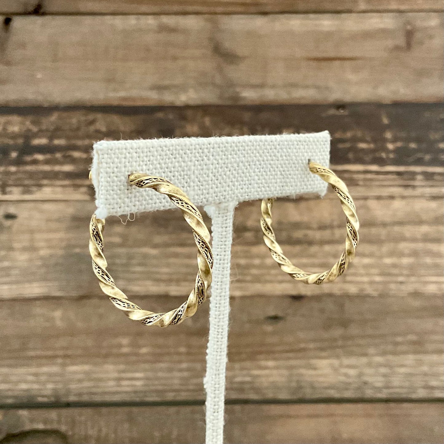 Medium Gold Vintage Hoop Earrings