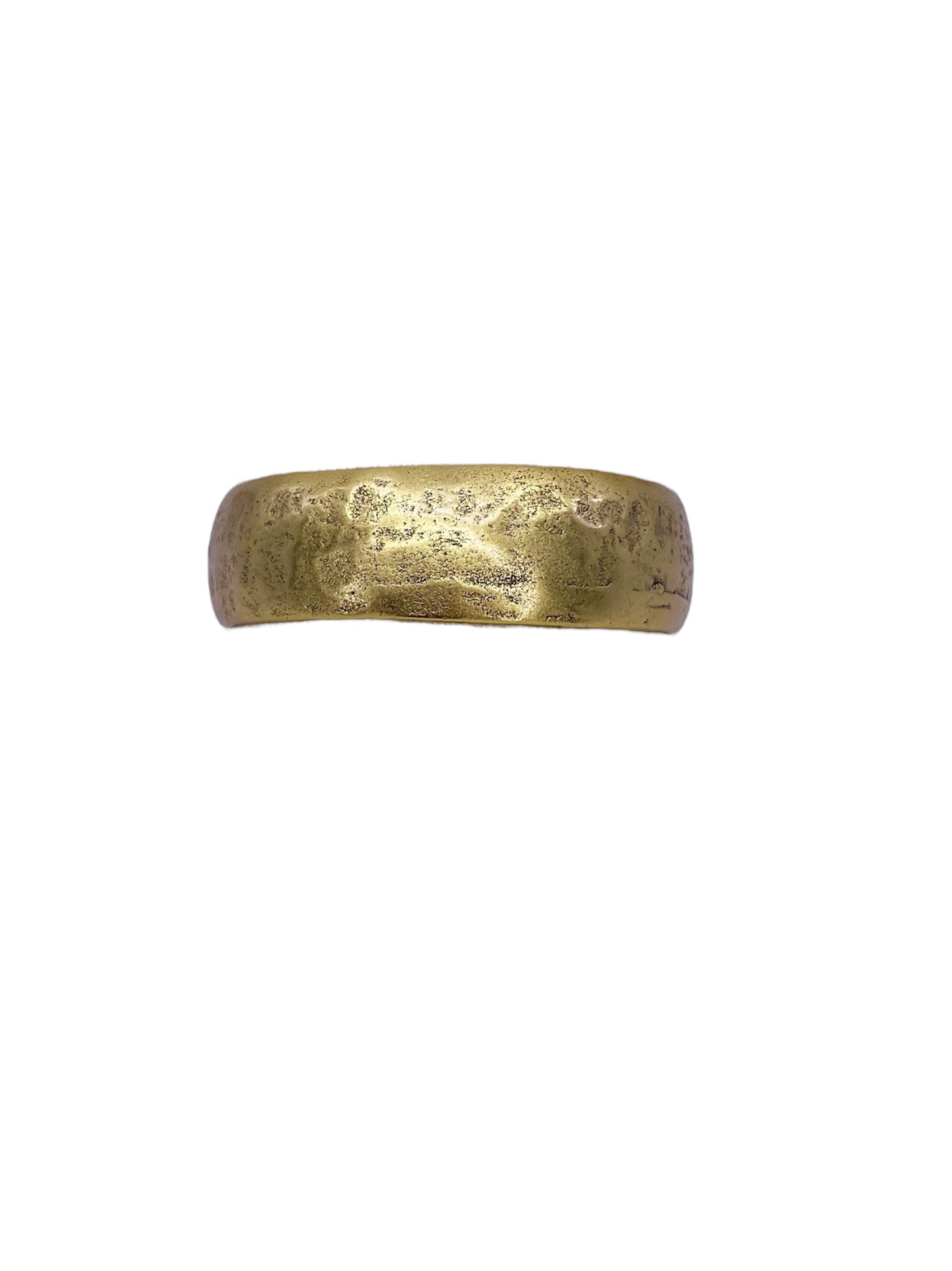 Repurposed gold plated organic bangle large