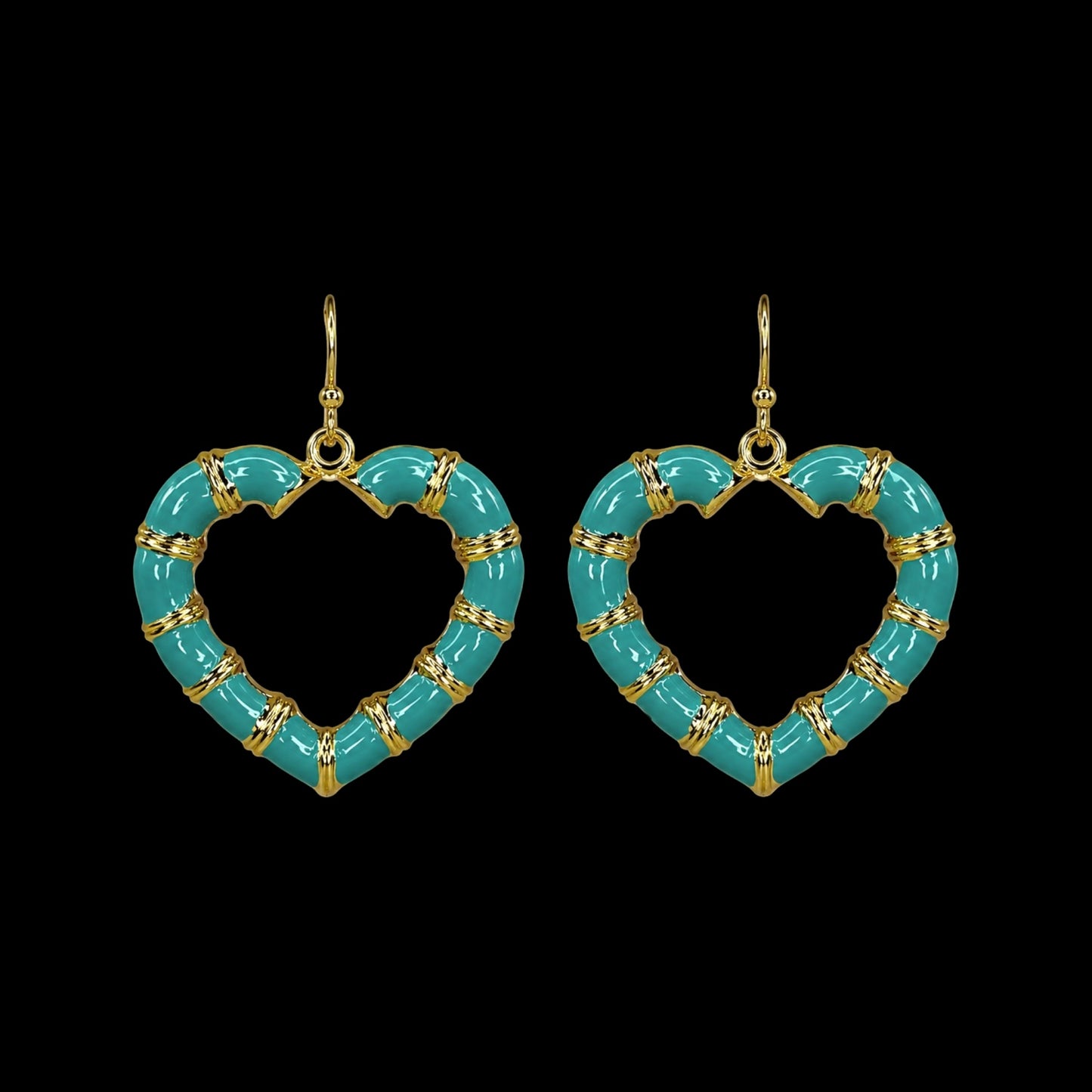 Vintage Turquoise Enamel Earrings