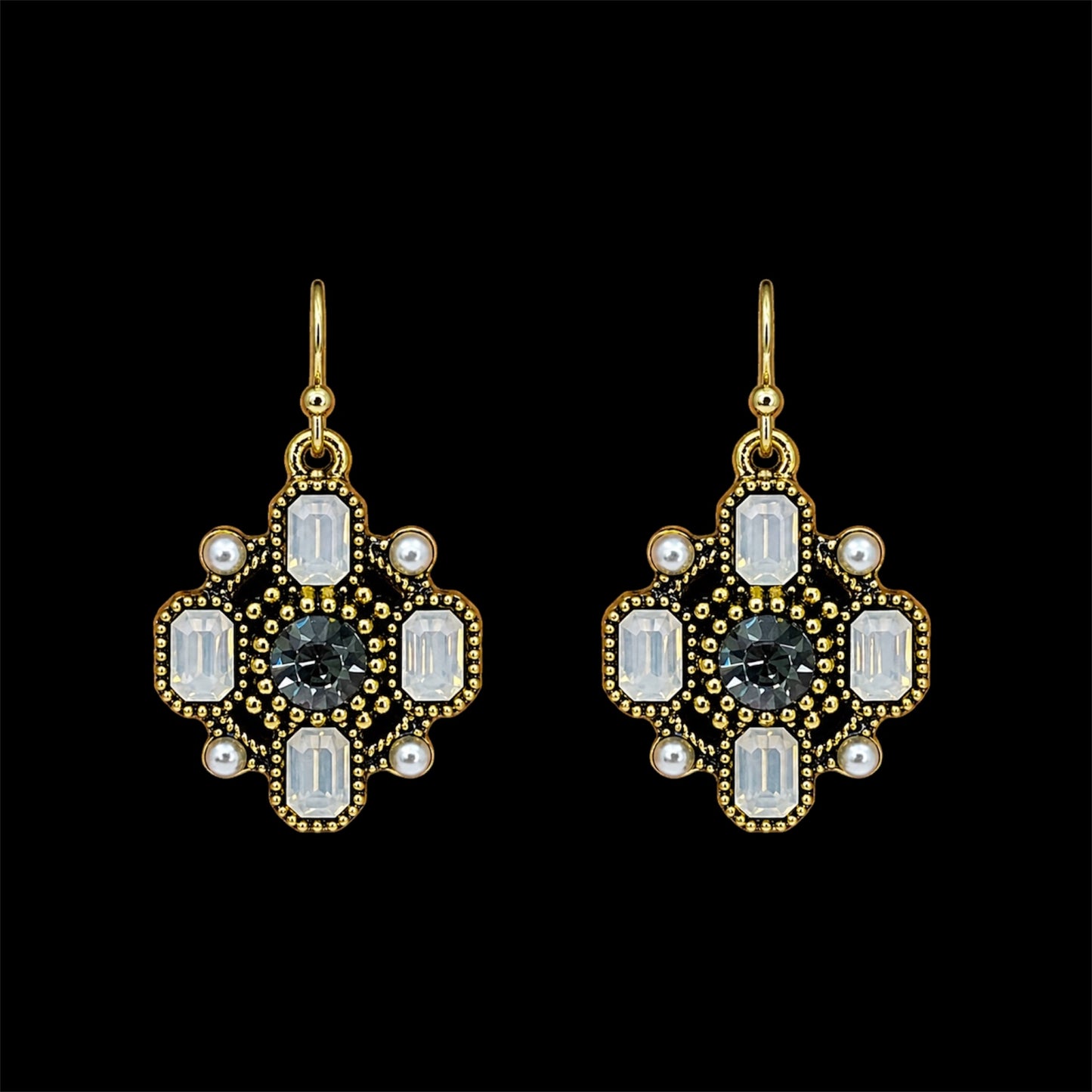 Antique Brass with Moonstone Rhinestones