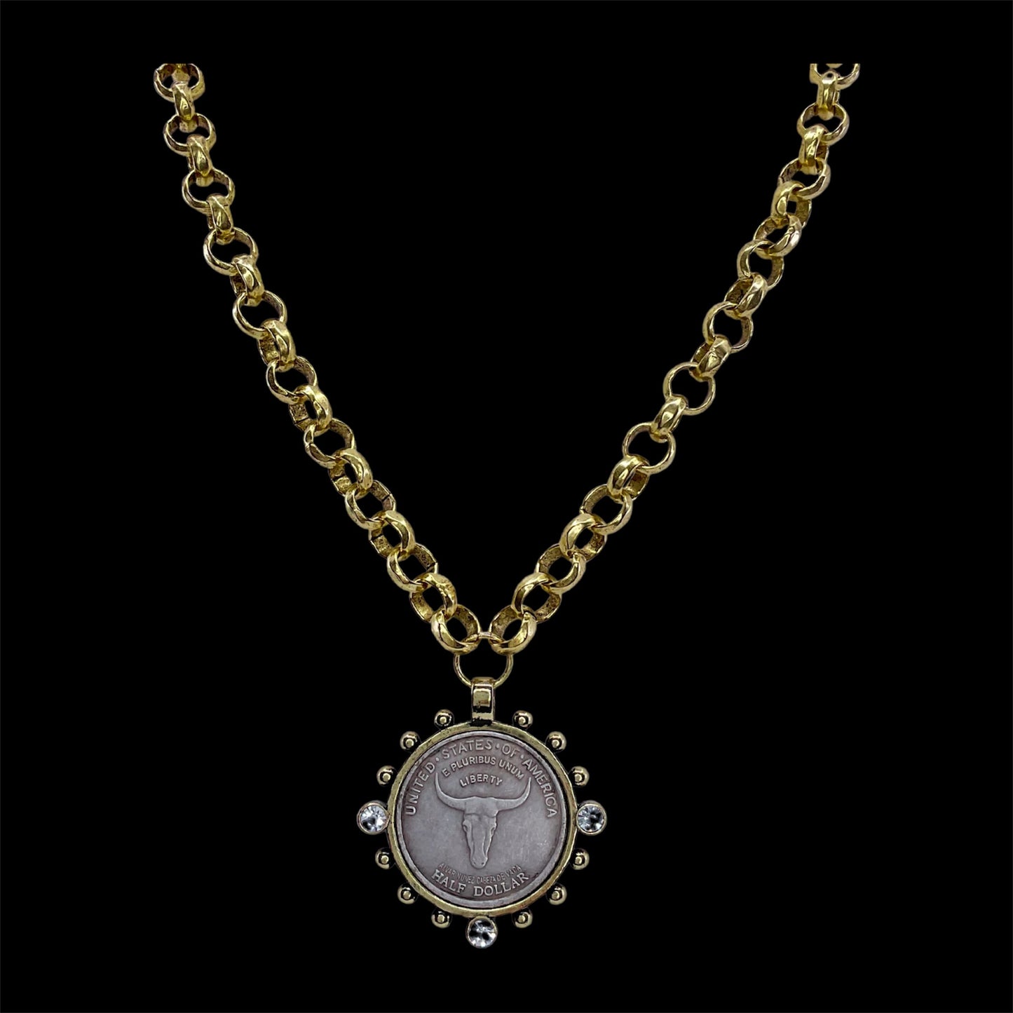Vintage Gold Longhorn Coin