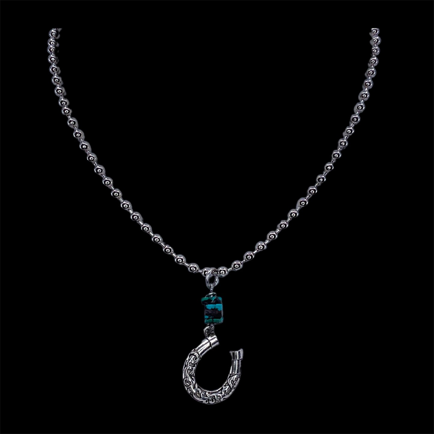 Turquoise and Horse-shoe Necklace