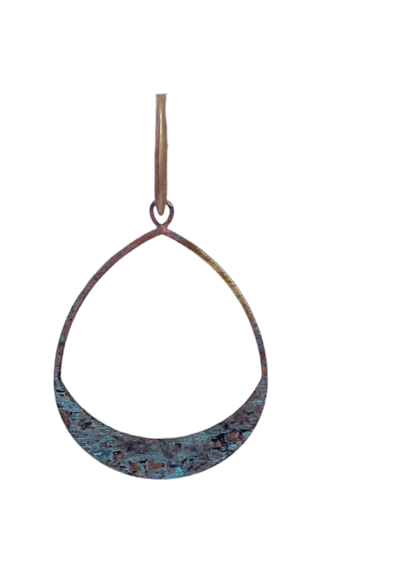 Patina Teardrop Hoop Earrings