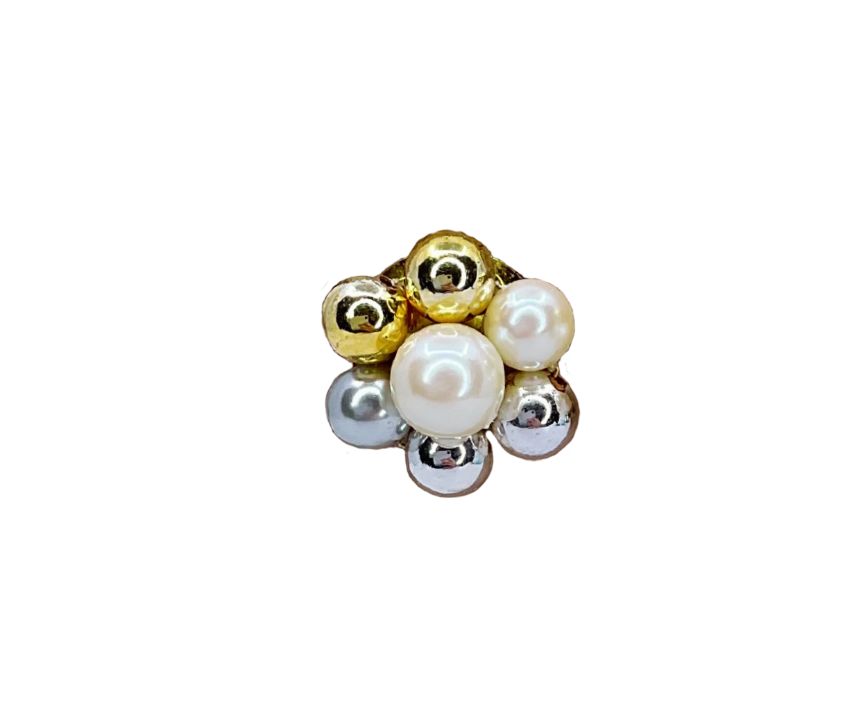 Vintage Pearl Cluster Earrings
