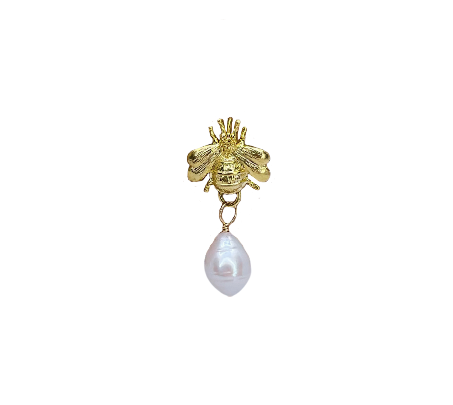 Bee and Pearl Earrings