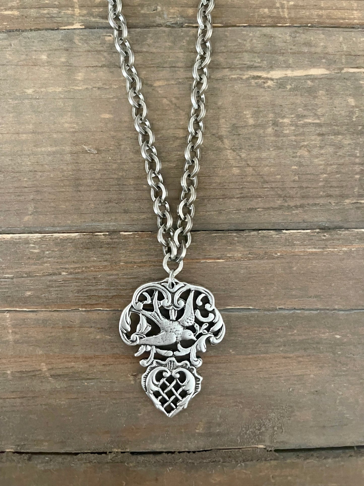 18" Silver Plated Reproduction Vintage Shoe Clip