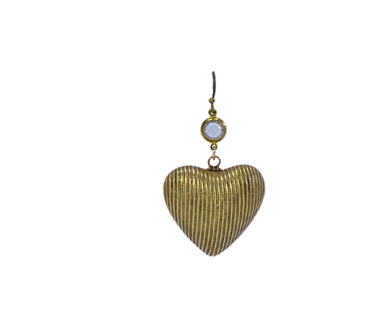 Vintage Gold Plated Hearts with Swarovski Crystal