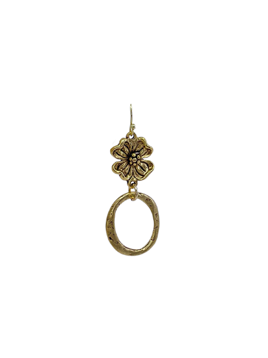 Vintage Reproduction Flower & Hoop Earrings