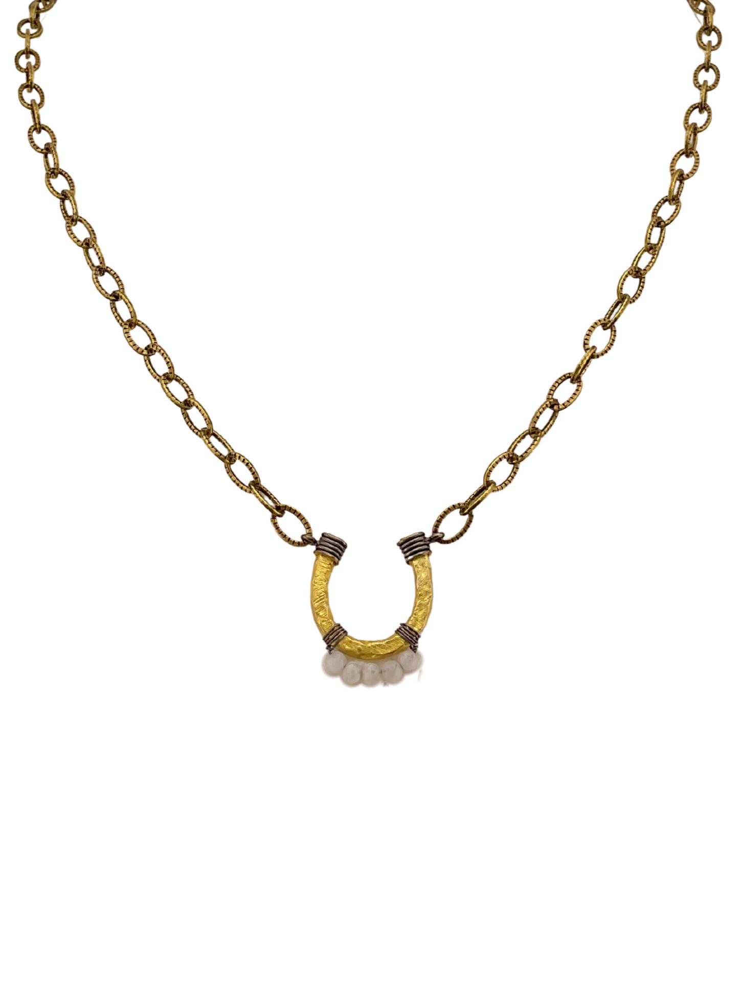 Gold Plated and Moonstone Horseshoe