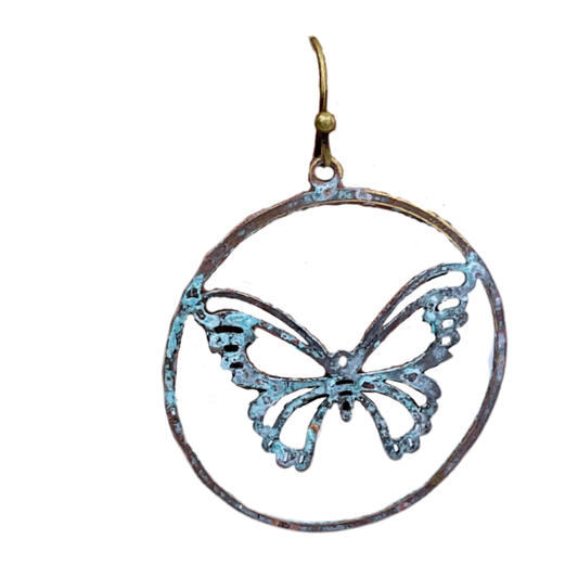 Patina Butterfly Earrings