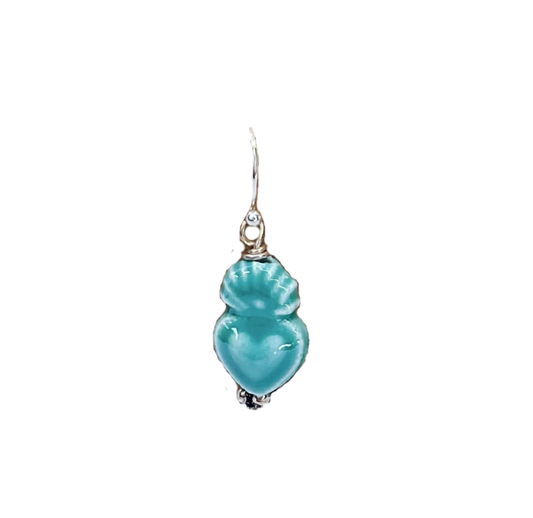 Turquoise Ex Voto Heart Earrings