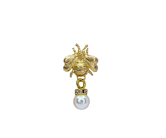Bee and Vintage Faux Pearl Earrings