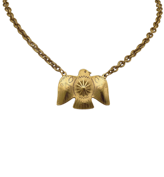 Vintage gold Plated Chain with Vintage Reproduction Thunderbird