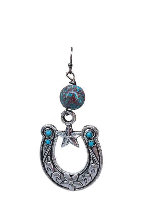 Jasper Horseshoe Earrings