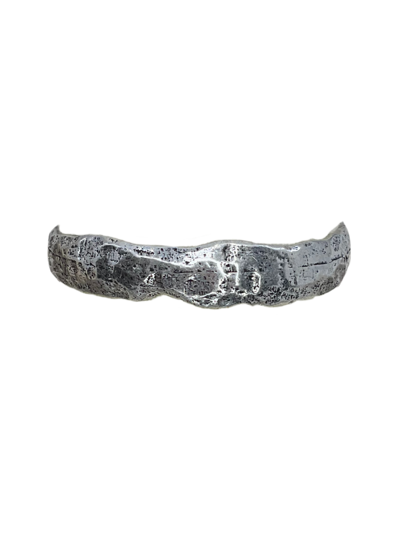 Sterling Plated Repurposed Organic Bangle Small