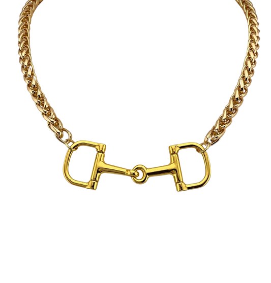 Vintage Gold Plated Chain with Vintage Gold Plated Horse-Bit