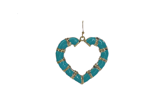 Vintage Turquoise Enamel Earrings