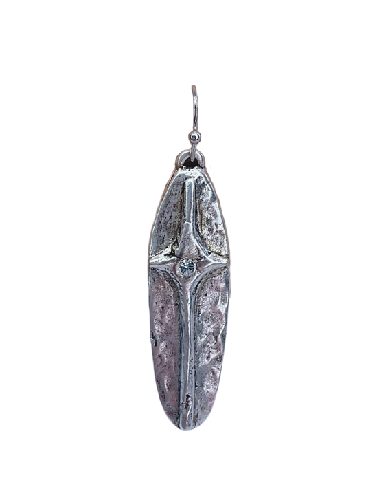 Elongated Cross Earrings