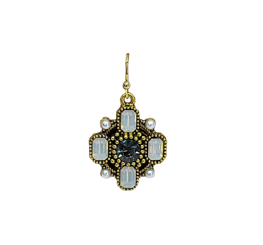 Antique Brass with Moonstone Rhinestones