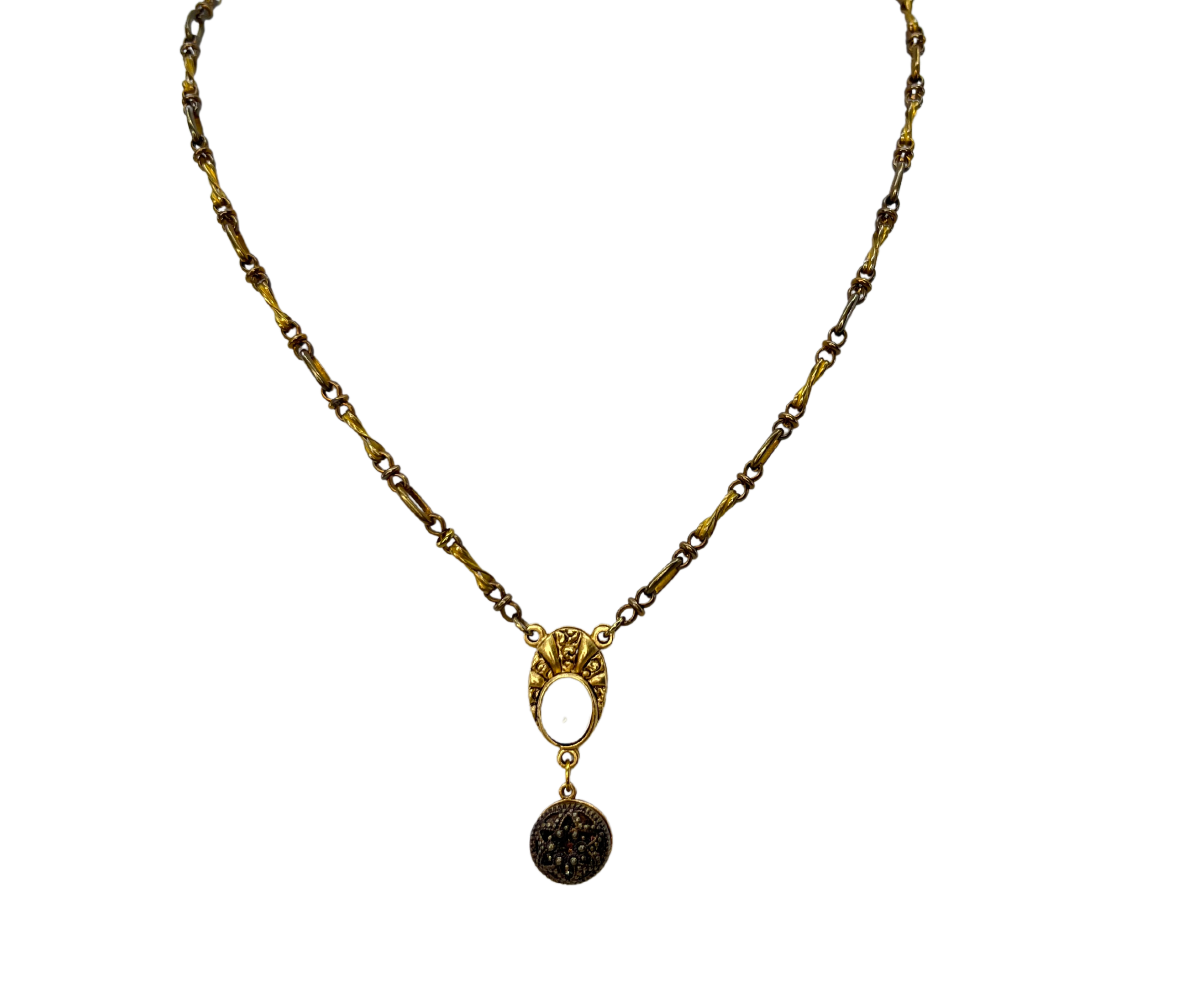 Vintage Moonstone Charm Necklace
