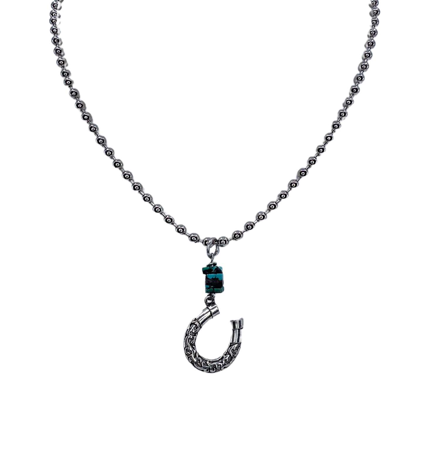 Turquoise and Horseshoe Necklace