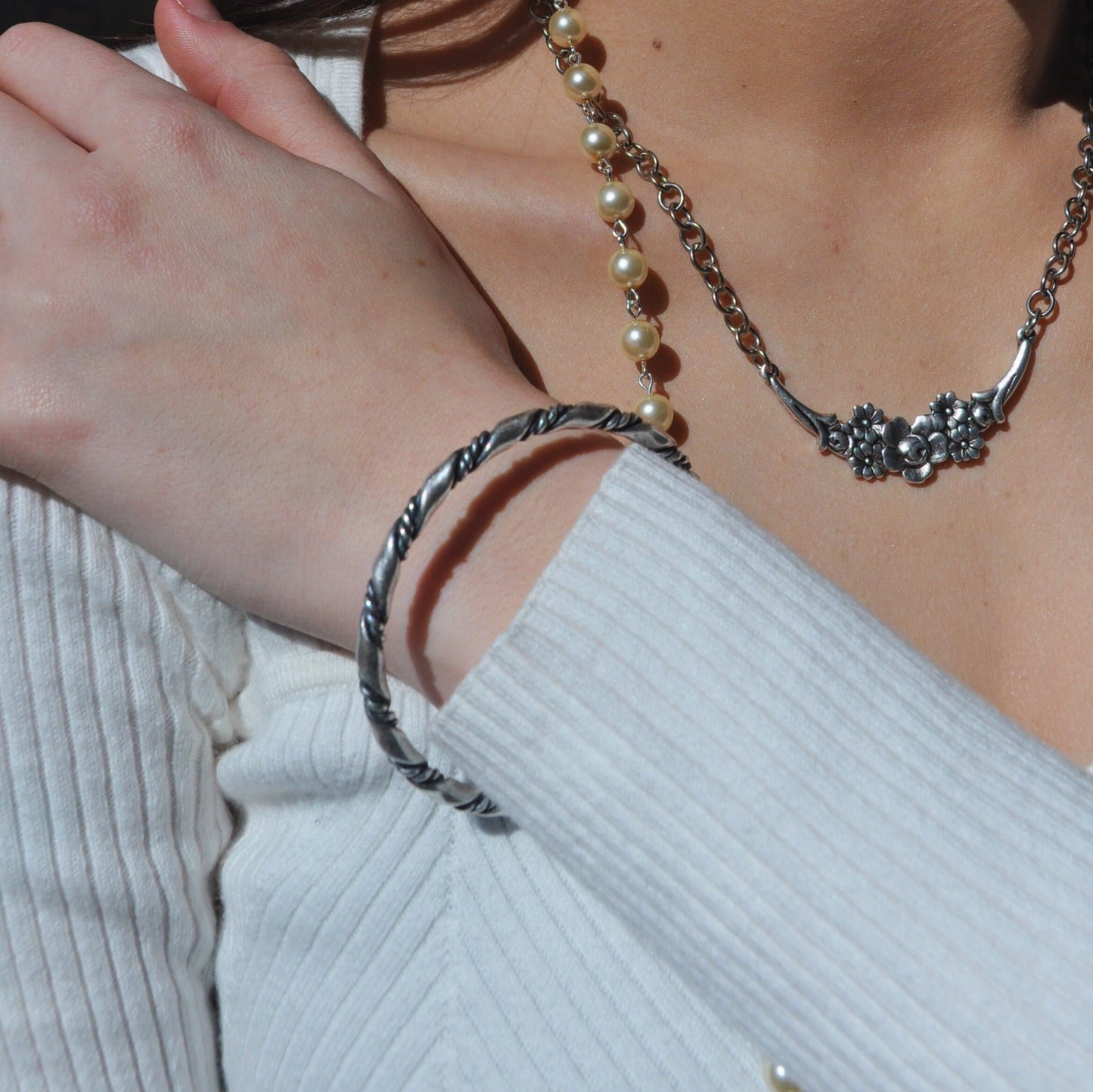 Vintage Reproduction Sterling Twist Bracelet