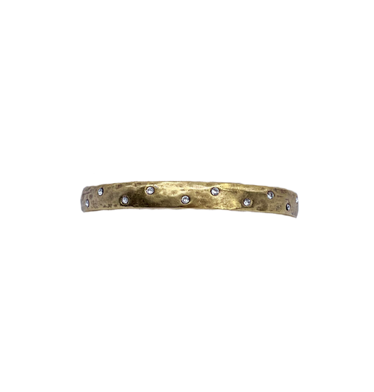 Vintage Gold Plated Bangle with Small Crystals
