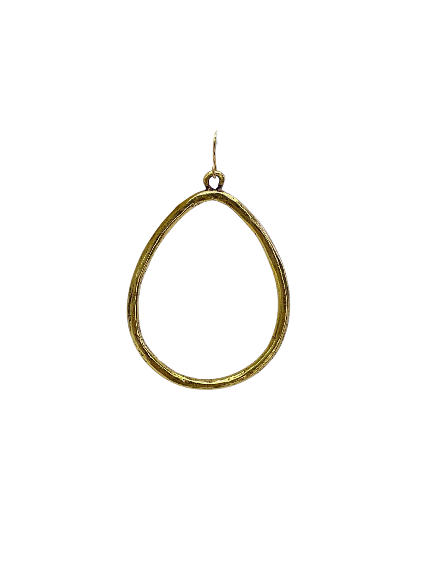 gold plated Repurposed teardrop earring
