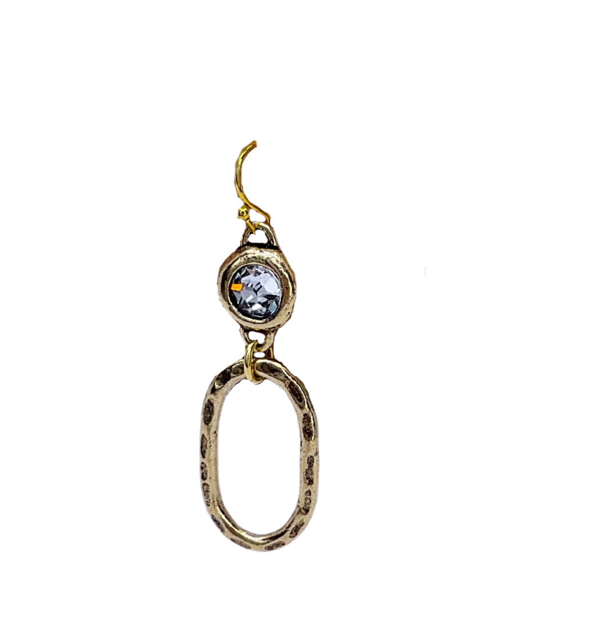 Oval Crystal Earrings