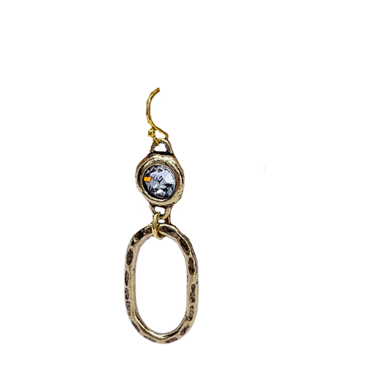 Oval Crystal Earrings