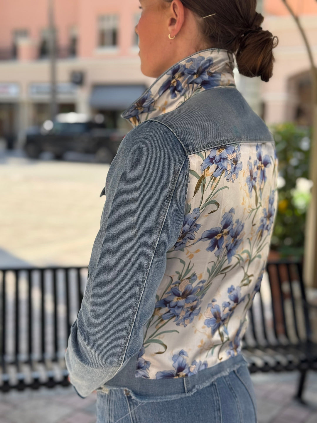 The Light Denim Jacket / Blooming Iris